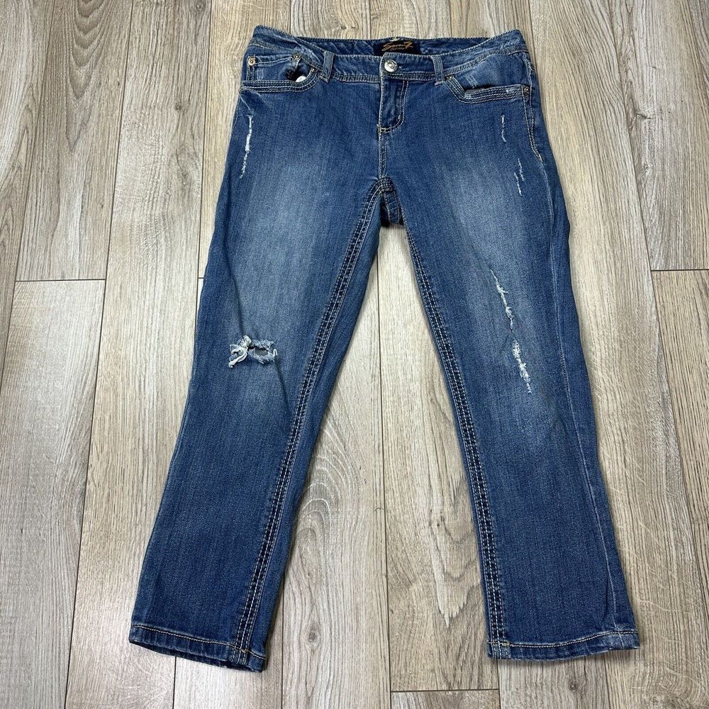 seven 7 jeans Women's 6 Blue medium wash Capri